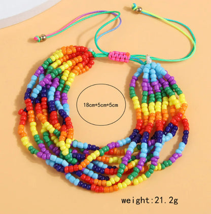 Modern Style Color Block Seed Bead Wholesale Bracelets