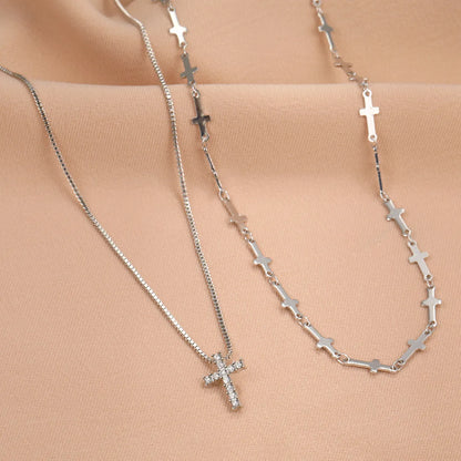 Modern Style Cross Alloy Women's Pendant Necklace