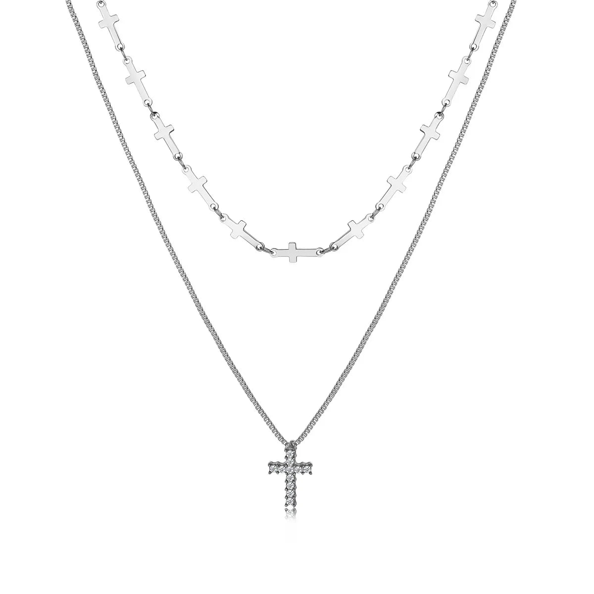 Modern Style Cross Alloy Women's Pendant Necklace