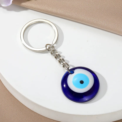 Modern Style Devil'S Eye Resin Glass Bag Pendant Keychain