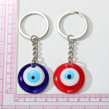 Modern Style Devil'S Eye Resin Glass Bag Pendant Keychain