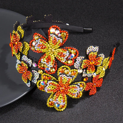 Modern Style Flower Rhinestone Hair Band