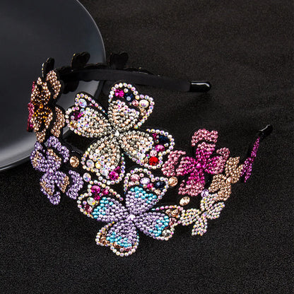 Modern Style Flower Rhinestone Hair Band