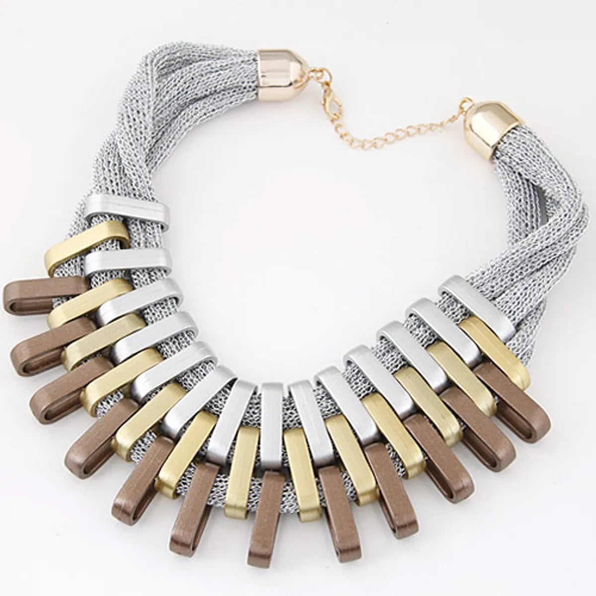 Modern Style Geometric Cotton Splicing Women's Necklace