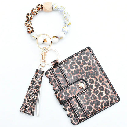 Modern Style Geometric Pu Leather Unisex Bag Pendant Keychain