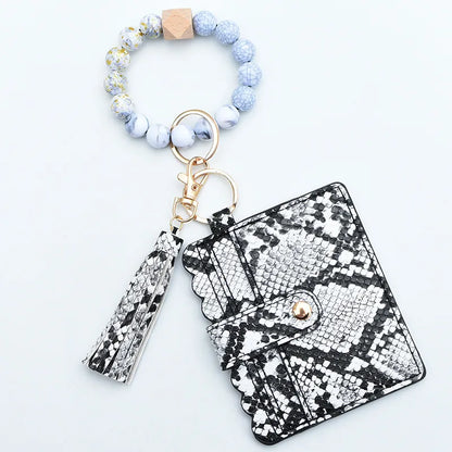 Modern Style Geometric Pu Leather Unisex Bag Pendant Keychain