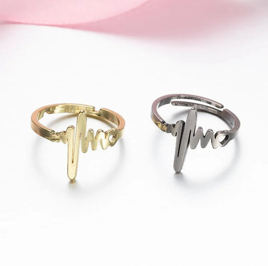 Modern Style Geometric Stainless Steel Plating Open Rings