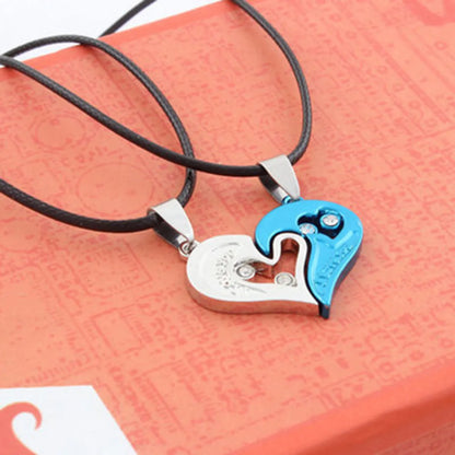 Modern Style Heart Shape Artificial Gemstones Metal Wholesale Pendant Necklace