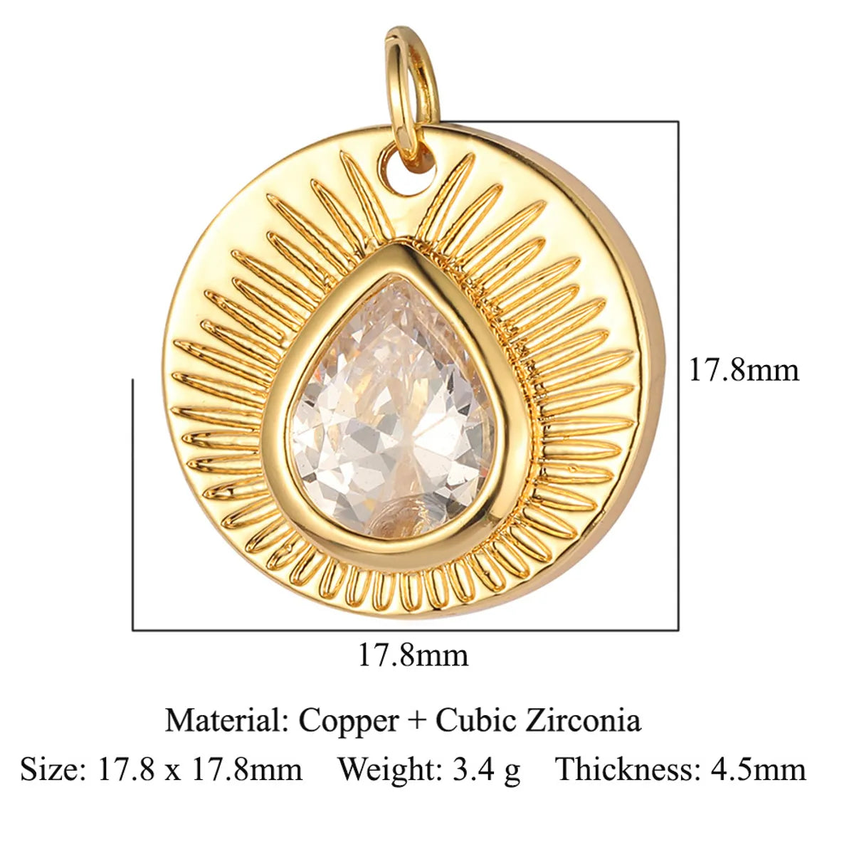 Modern Style Heart Shape Eye Zircon Copper Wholesale Jewelry Accessories