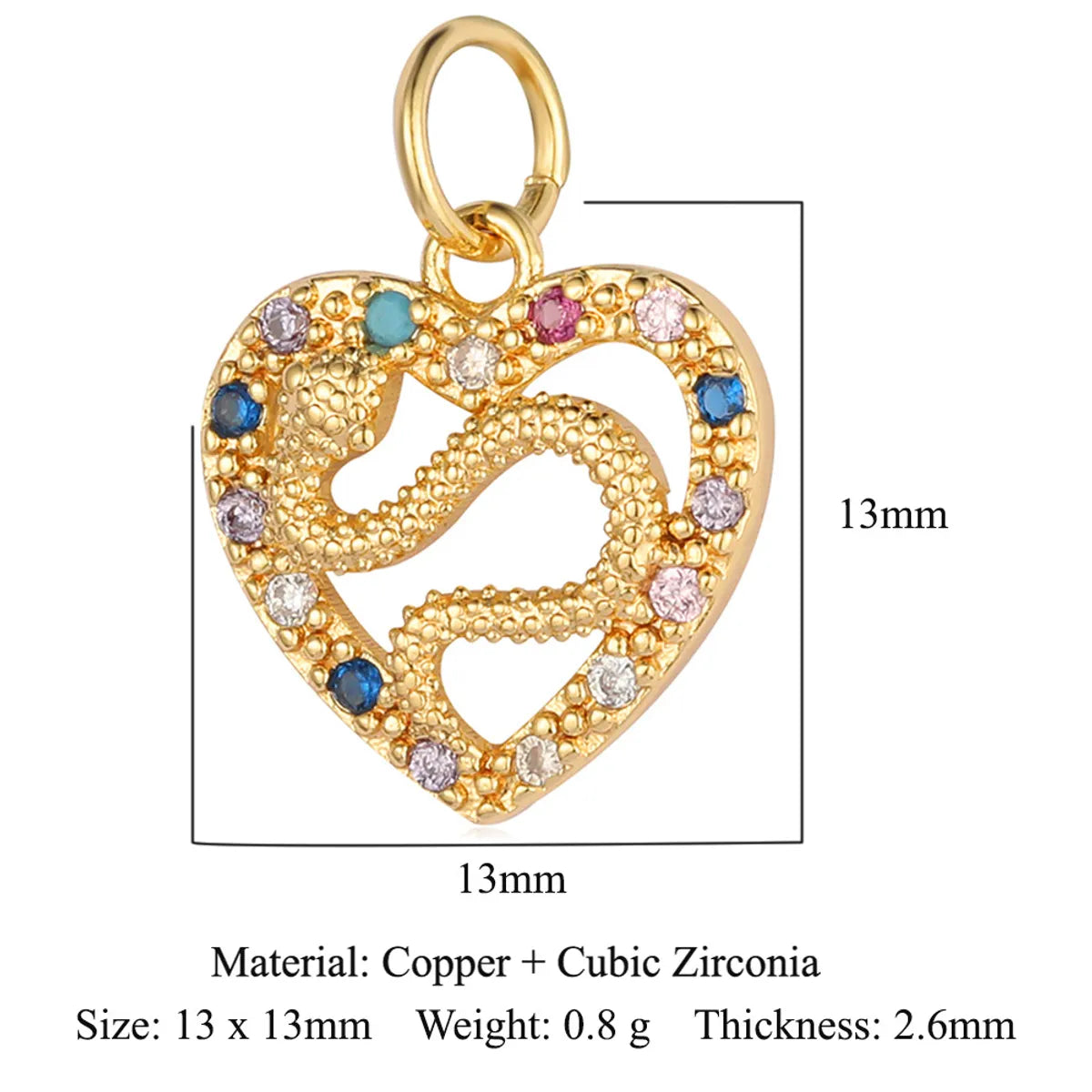 Modern Style Heart Shape Eye Zircon Copper Wholesale Jewelry Accessories