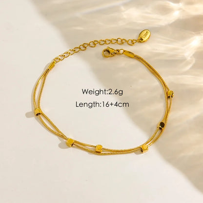 Modern Style IG Style Geometric Flower 304 Stainless Steel Natural Stone Freshwater Pearl 14K Gold Plated Natural Stone Shell Zircon Bracelets In Bulk