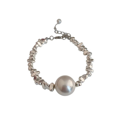 Modern Style Irregular Artificial Pearl Copper Plating Bracelets Necklace