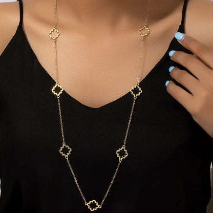 Modern Style Korean Style Geometric Alloy Plating Women's Long Necklace