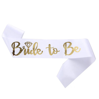 Modern Style Letter Satin Cloth Wedding Party Costume Props