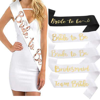 Modern Style Letter Satin Cloth Wedding Party Costume Props