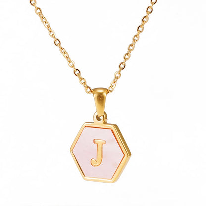 Modern Style Letter Stainless Steel Necklace Plating Stainless Steel Necklaces