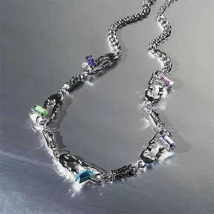 Modern Style Paper Clip Alloy Plating Women's Necklace