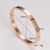 Modern Style Roman Style Commute Geometric 304 Stainless Steel Zircon Bangle In Bulk