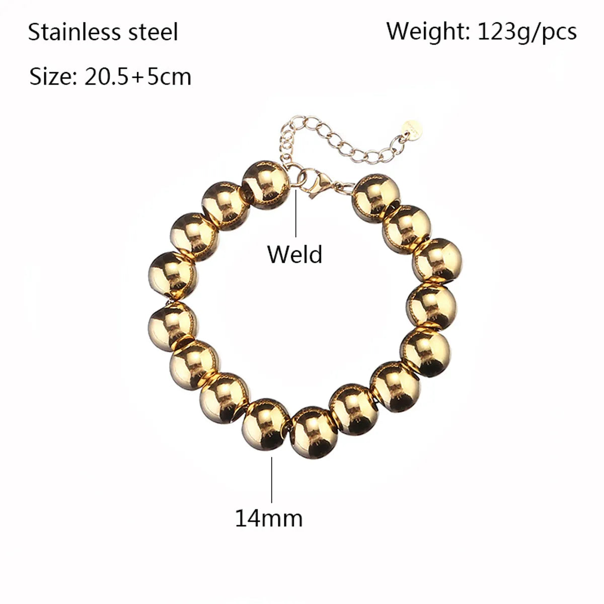 Modern Style Round Stainless Steel Bracelets In Bulk