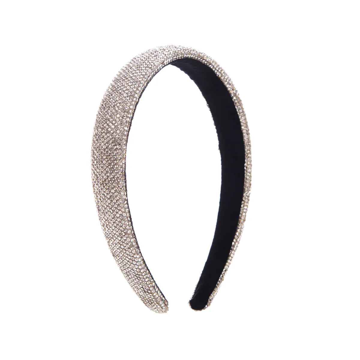 Modern Style Shiny Color Block Solid Color Cloth Inlay Rhinestones Hair Band