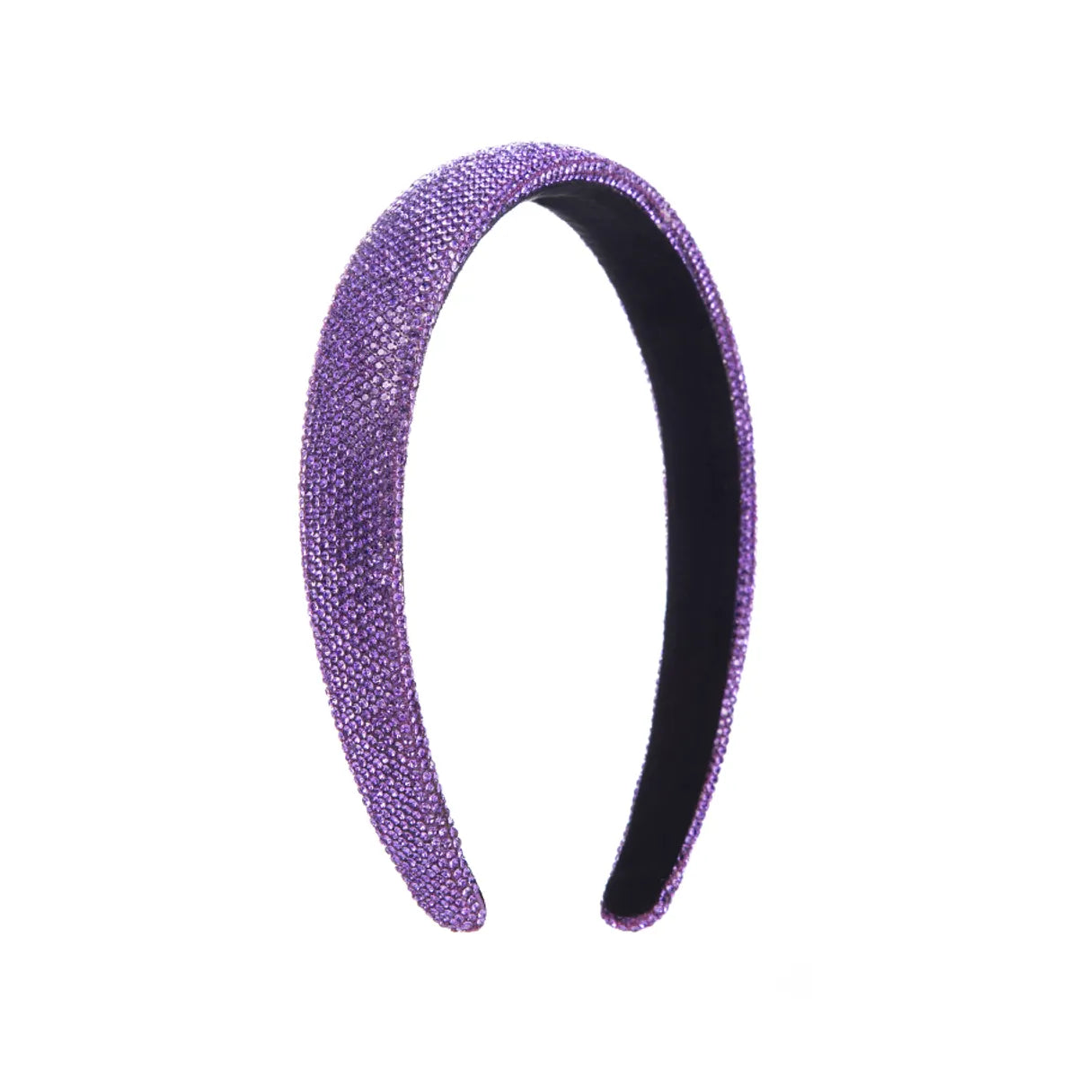 Modern Style Shiny Color Block Solid Color Cloth Inlay Rhinestones Hair Band