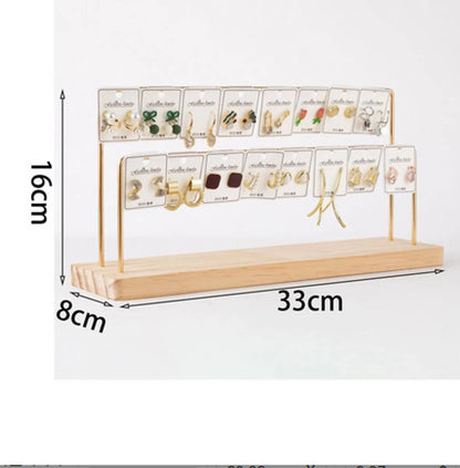 Modern Style Simple Style Classic Style Geometric Wood Metal Iron Jewelry Display Jewelry Rack