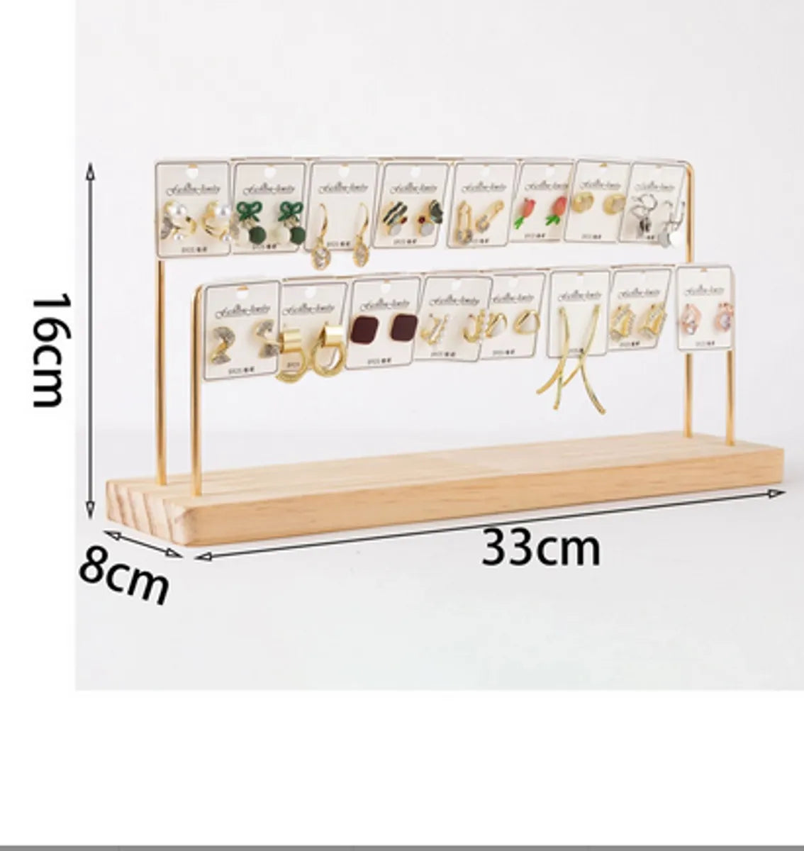 Modern Style Simple Style Classic Style Geometric Wood Metal Iron Jewelry Display Jewelry Rack