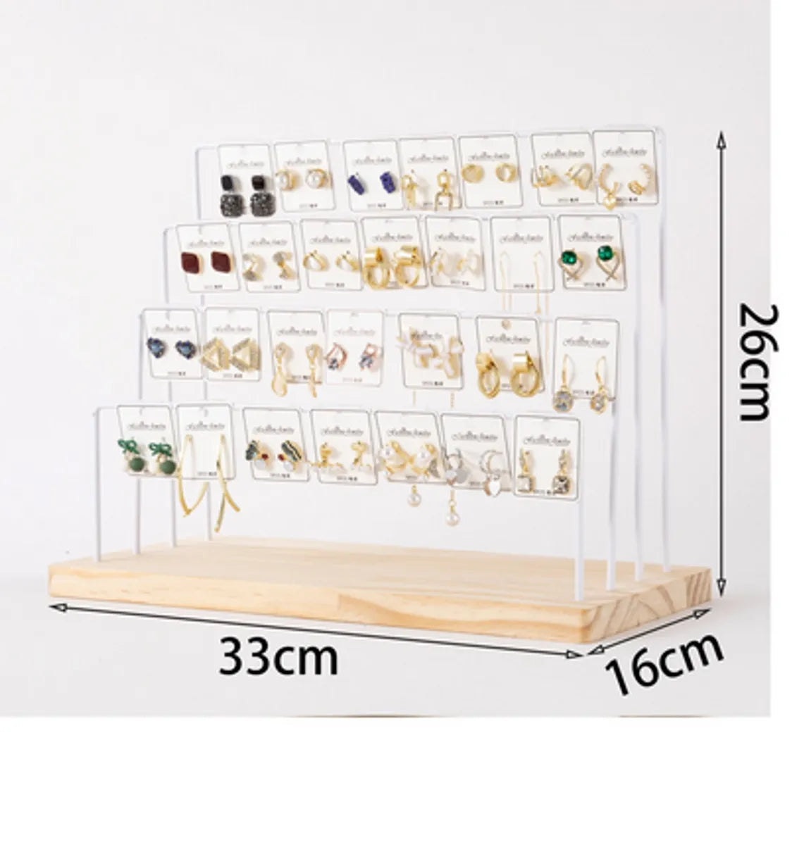 Modern Style Simple Style Classic Style Geometric Wood Metal Iron Jewelry Display Jewelry Rack