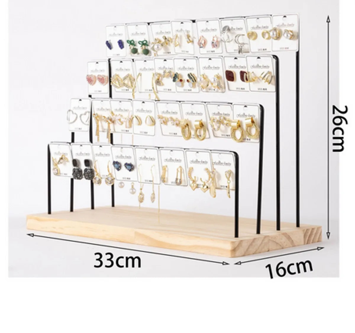 Modern Style Simple Style Classic Style Geometric Wood Metal Iron Jewelry Display Jewelry Rack