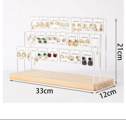 Modern Style Simple Style Classic Style Geometric Wood Metal Iron Jewelry Display Jewelry Rack