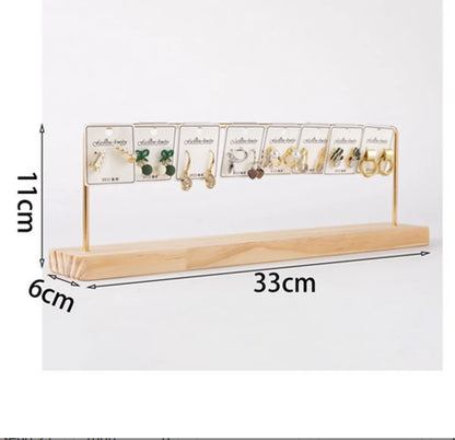 Modern Style Simple Style Classic Style Geometric Wood Metal Iron Jewelry Display Jewelry Rack