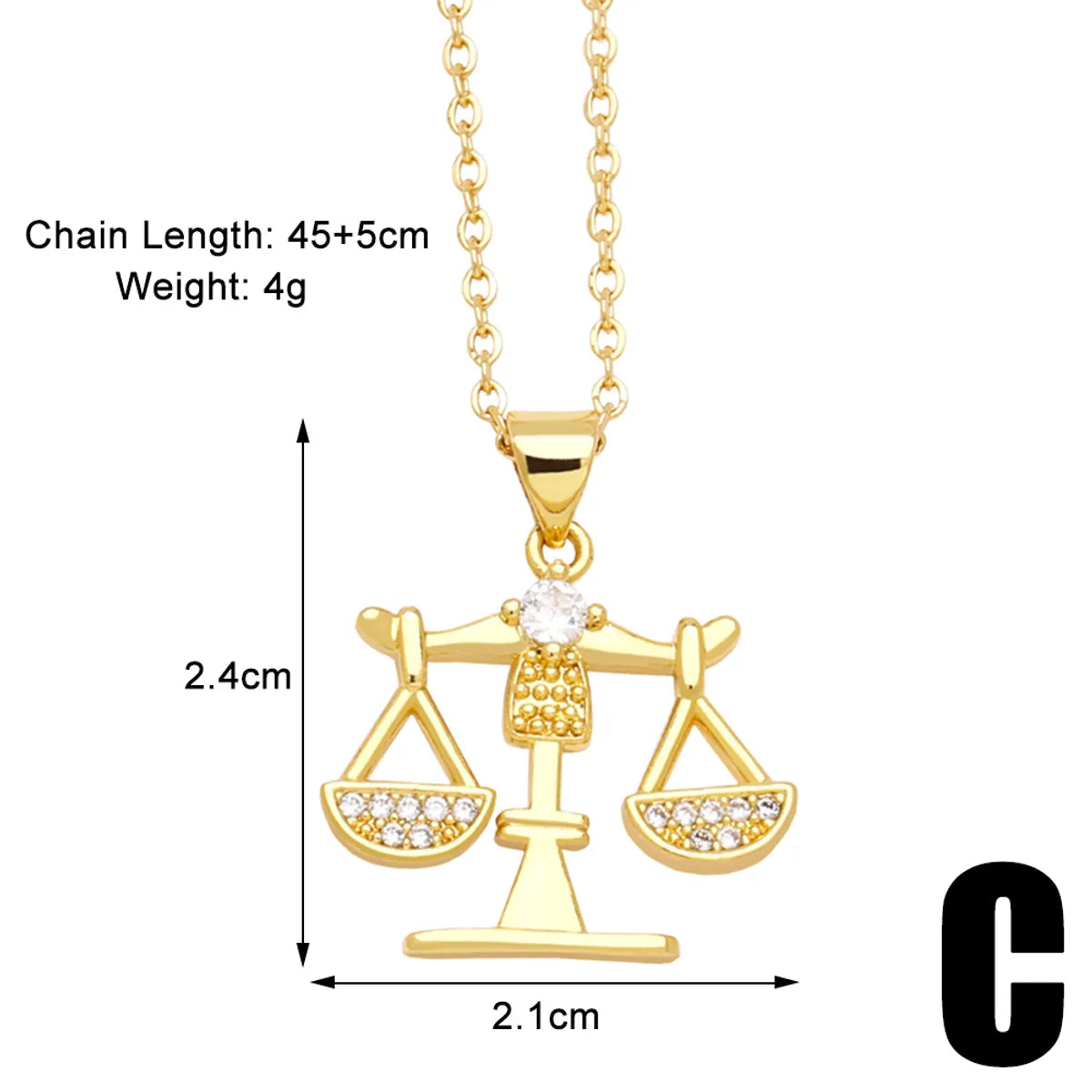 Modern Style Simple Style Heart Shape Key Copper Plating Inlay Zircon 18k Gold Plated Pendant Necklace