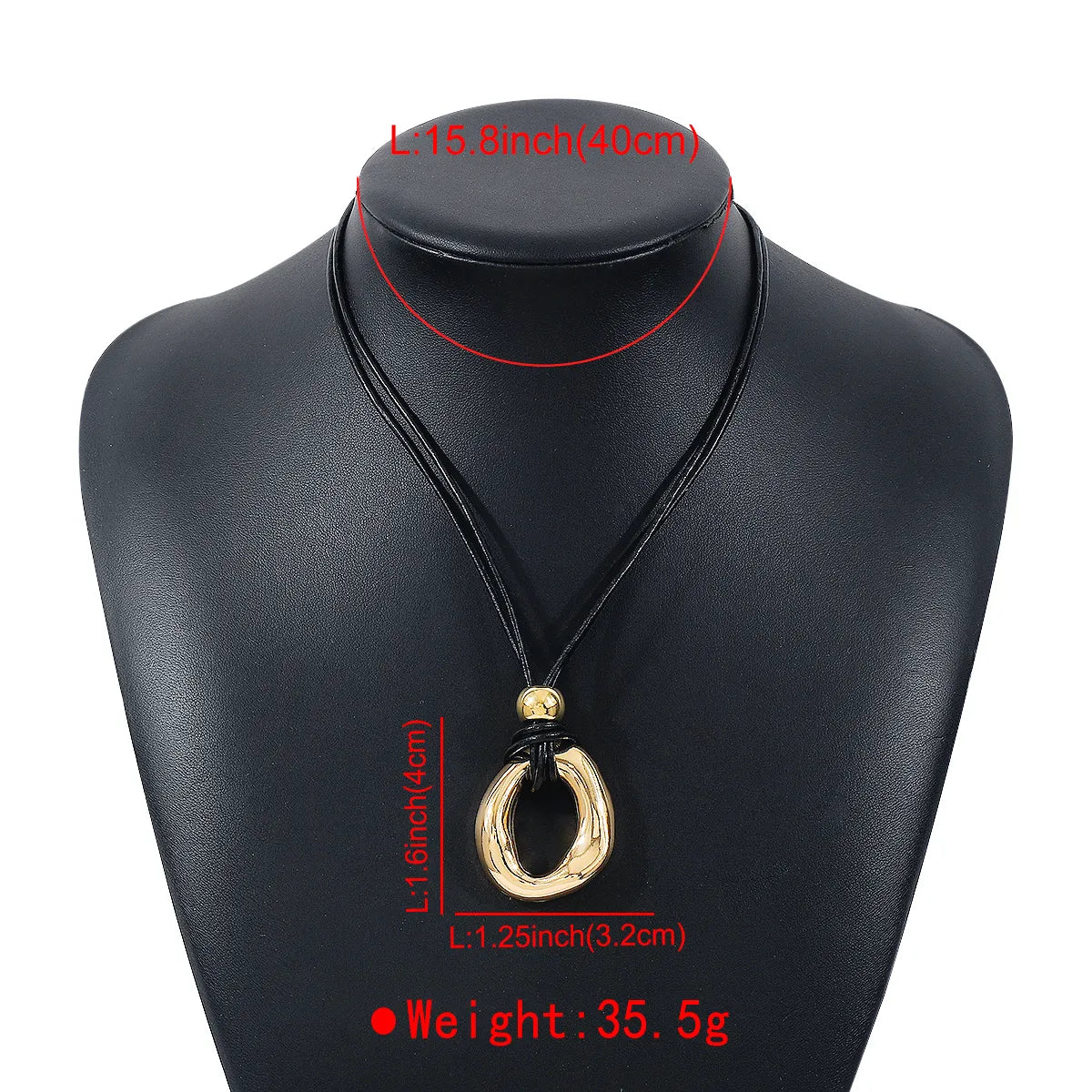 Modern Style Simple Style Irregular Pu Leather Alloy Women's Pendant Necklace