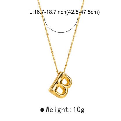 Modern Style Simple Style Letter Copper Pendant Necklace