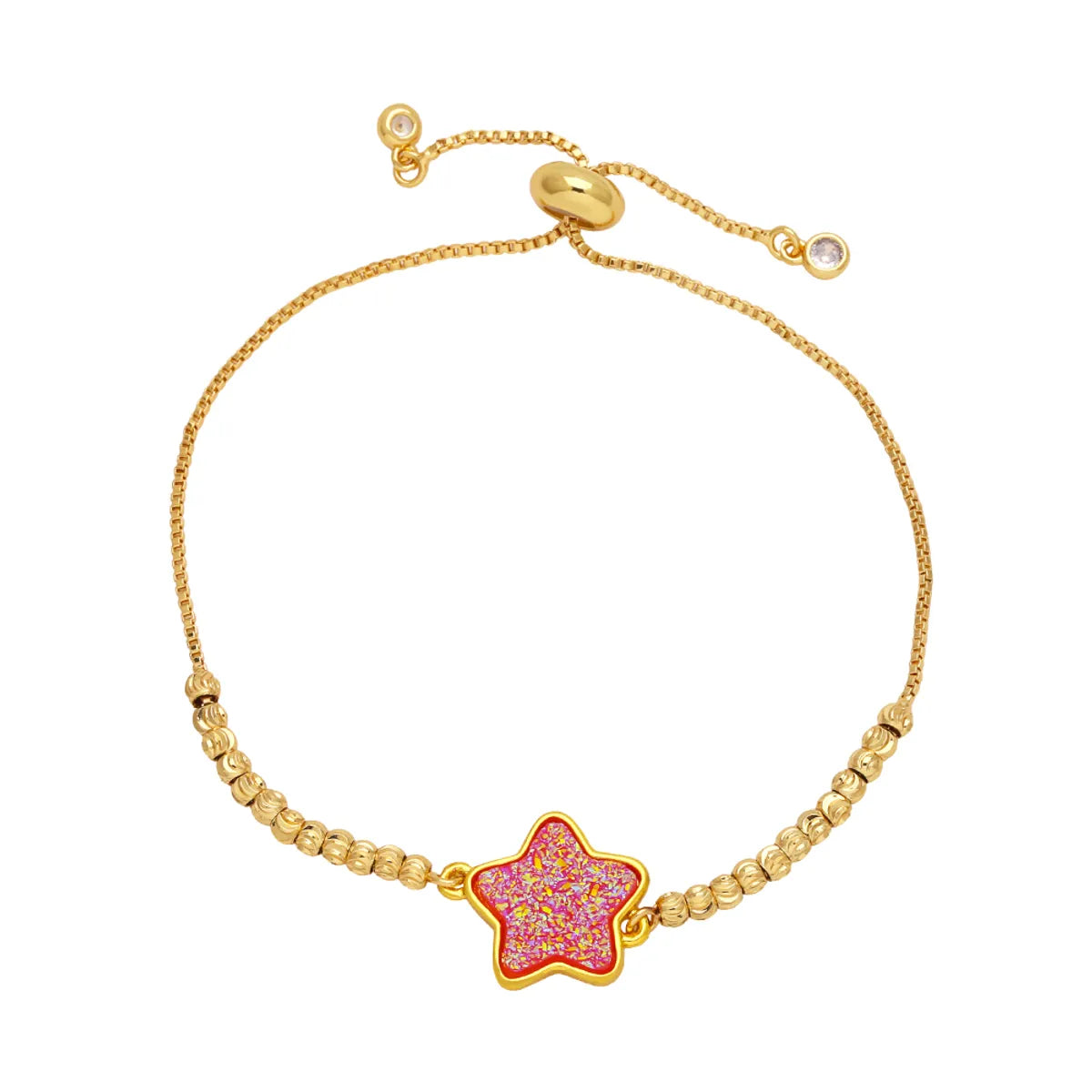 Modern Style Simple Style Pentagram Copper Plating 18k Gold Plated Bracelets