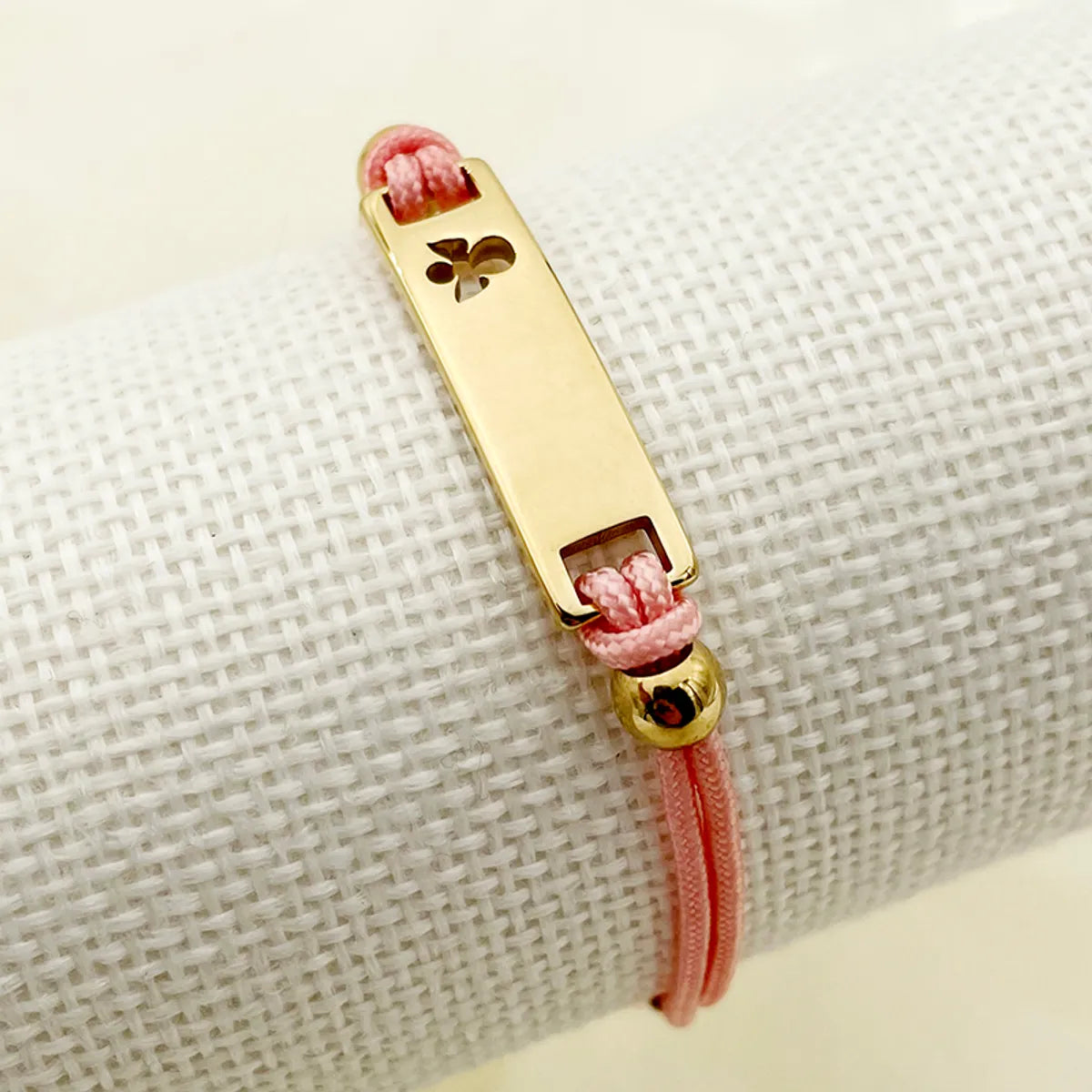 Wholesale Jewelry Modern Style Simple Style Rectangle 304 Stainless Steel Rope Gold Plated Plating Hollow Out Bracelets