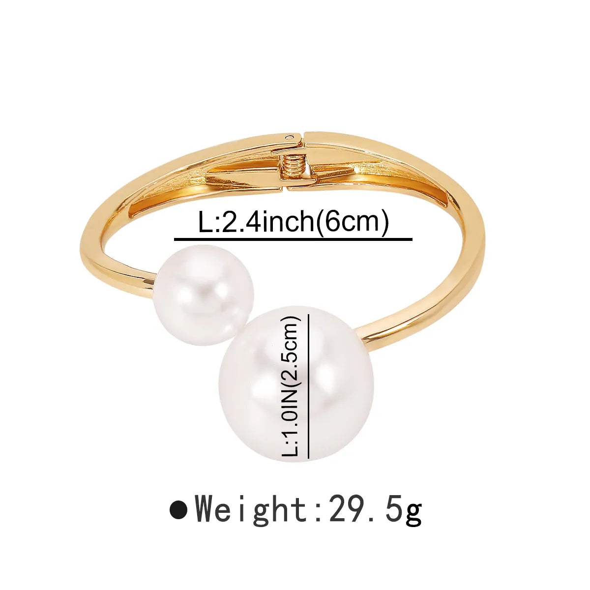 Modern Style Simple Style Round Alloy Inlay Artificial Pearls Women's Bangle