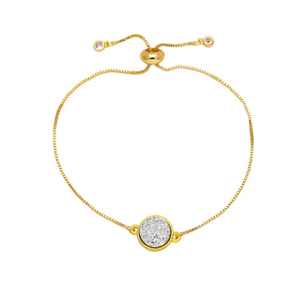 Modern Style Simple Style Round Copper Plating 18k Gold Plated Bracelets