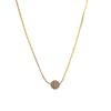 Modern Style Simple Style Shiny Ball Copper Zircon Necklace In Bulk