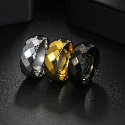 Modern Style Simple Style Solid Color 304 Stainless Steel Gold Plated Men'S Rings