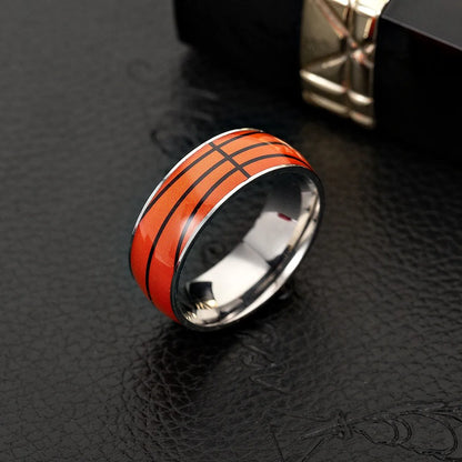 Modern Style Simple Style Solid Color 304 Stainless Steel Men'S Rings