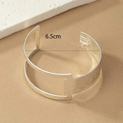 Modern Style Simple Style Solid Color Alloy Plating Women'S Cuff Bracelets