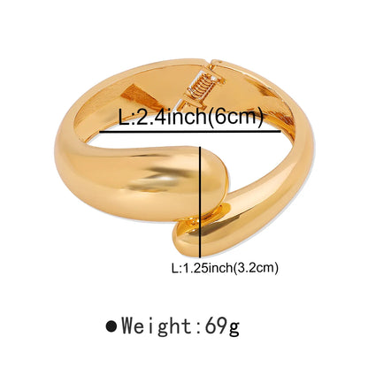 Modern Style Simple Style Solid Color Alloy Women's Bangle