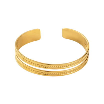 Modern Style Simple Style Solid Color 304 Stainless Steel Bangle In Bulk