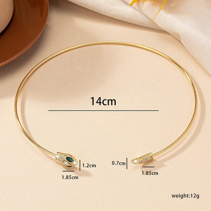 Modern Style Simple Style Solid Color Zinc Alloy Plating 14k Gold Plated Women'S Choker