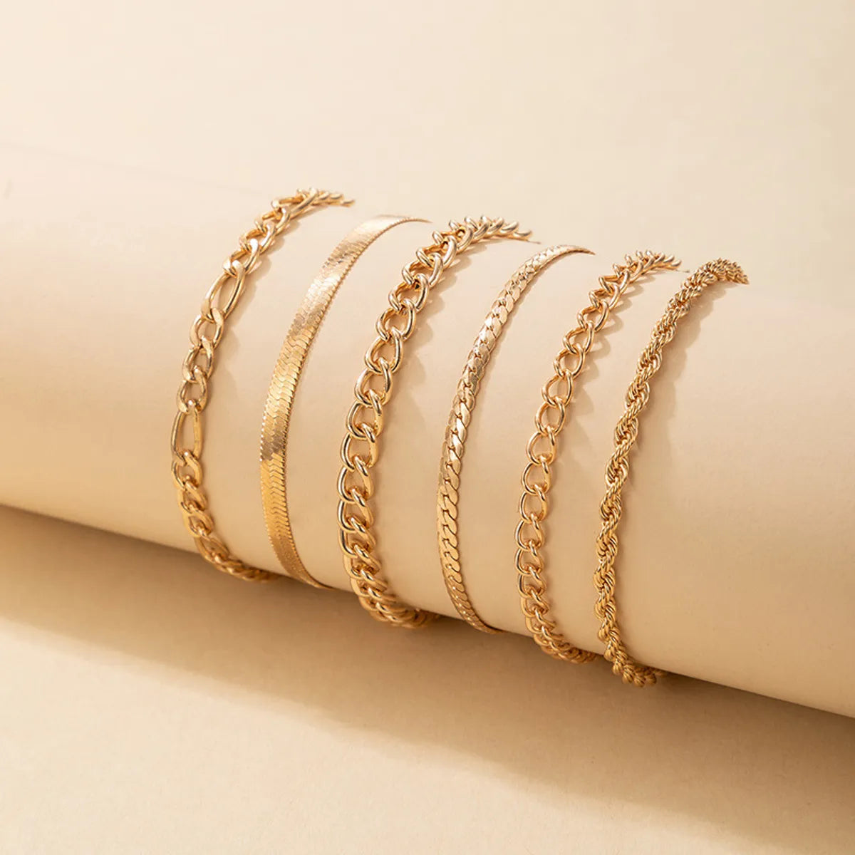 Modern Style Solid Color Alloy Unisex Bracelets