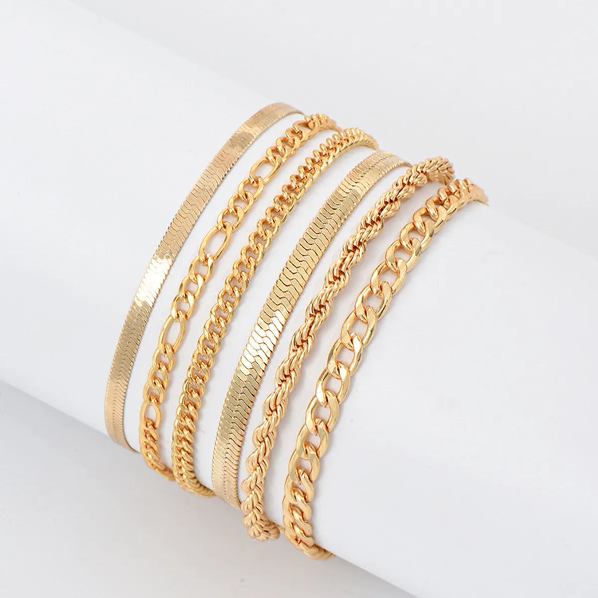 Modern Style Solid Color Alloy Unisex Bracelets