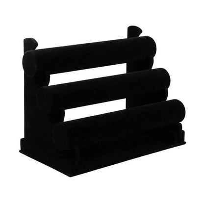 Modern Style Solid Color Flannel Jewelry Rack