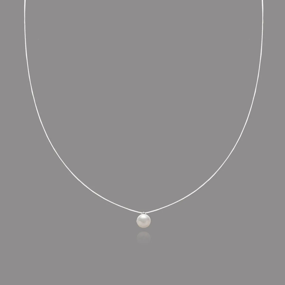 Wholesale Jewelry Modern Style Solid Color 304 Stainless Steel Freshwater Pearl Pendant Necklace