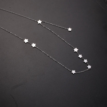 Modern Style Star Stainless Steel Polishing Plating Gold Plated Necklace